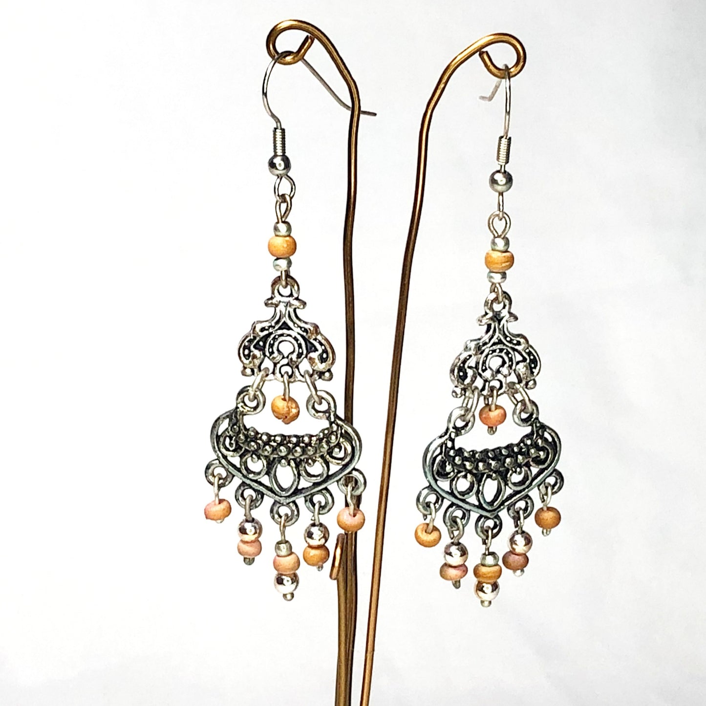 Tibetan Lotus Dangle Earrings