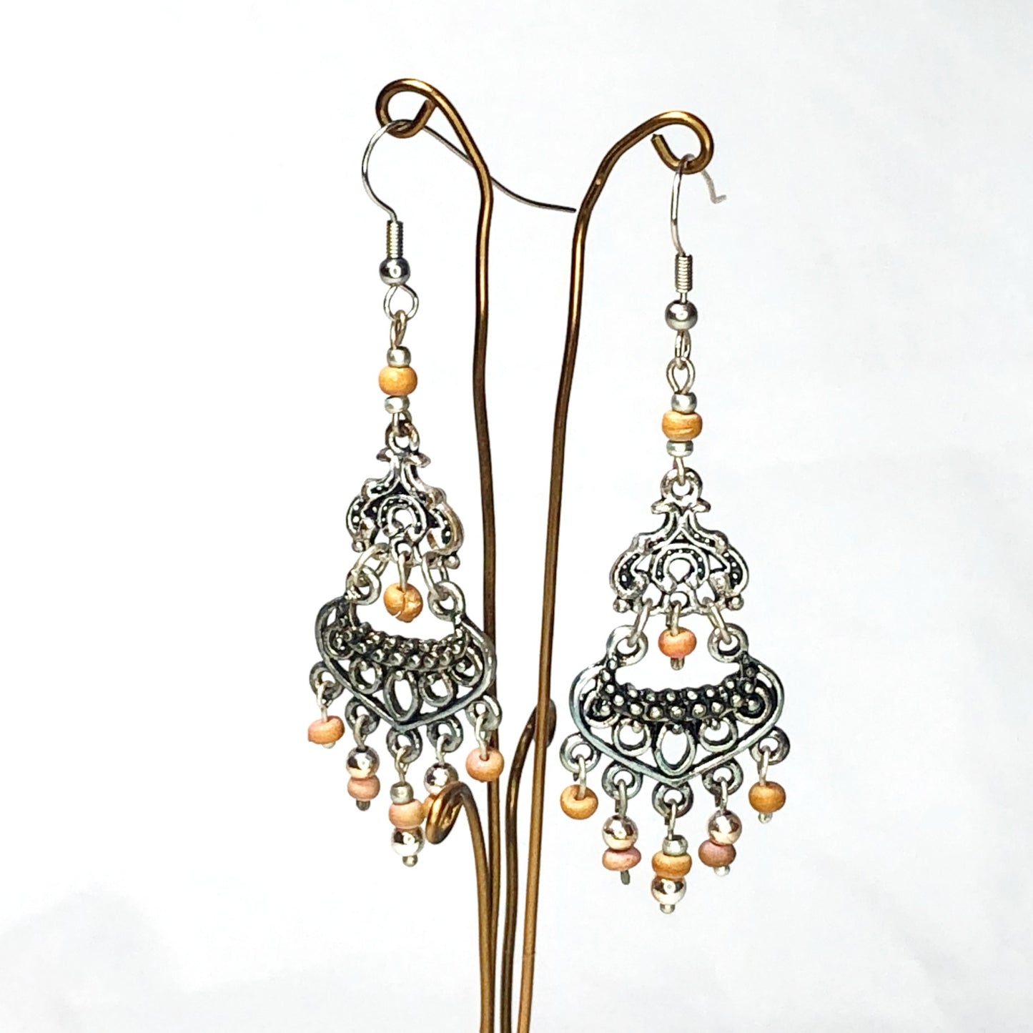 Tibetan Lotus Dangle Earrings