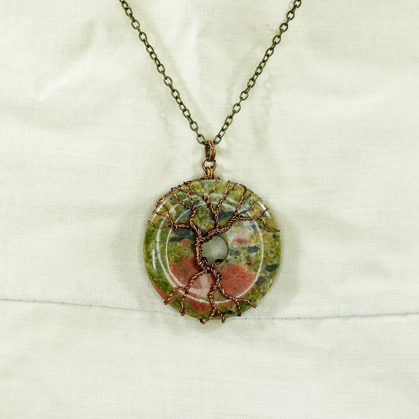 Unakite Tree Necklace