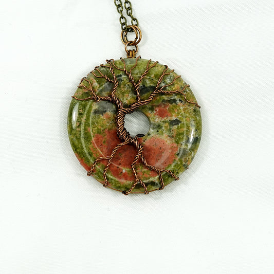 Unakite Tree Necklace